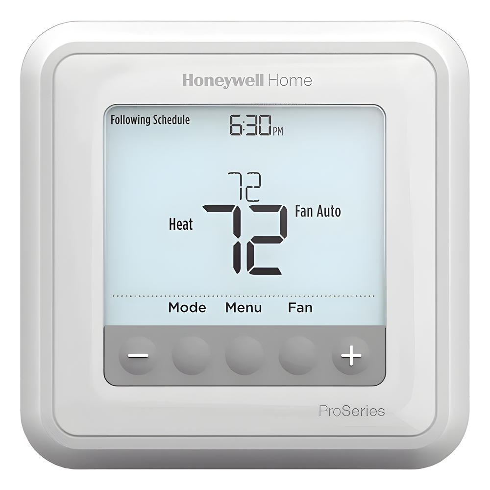 Termostato programable de 7 días para sistemas de hasta 3H/2C bomba de calor o 2H/2C convencional, serie T6 Pro