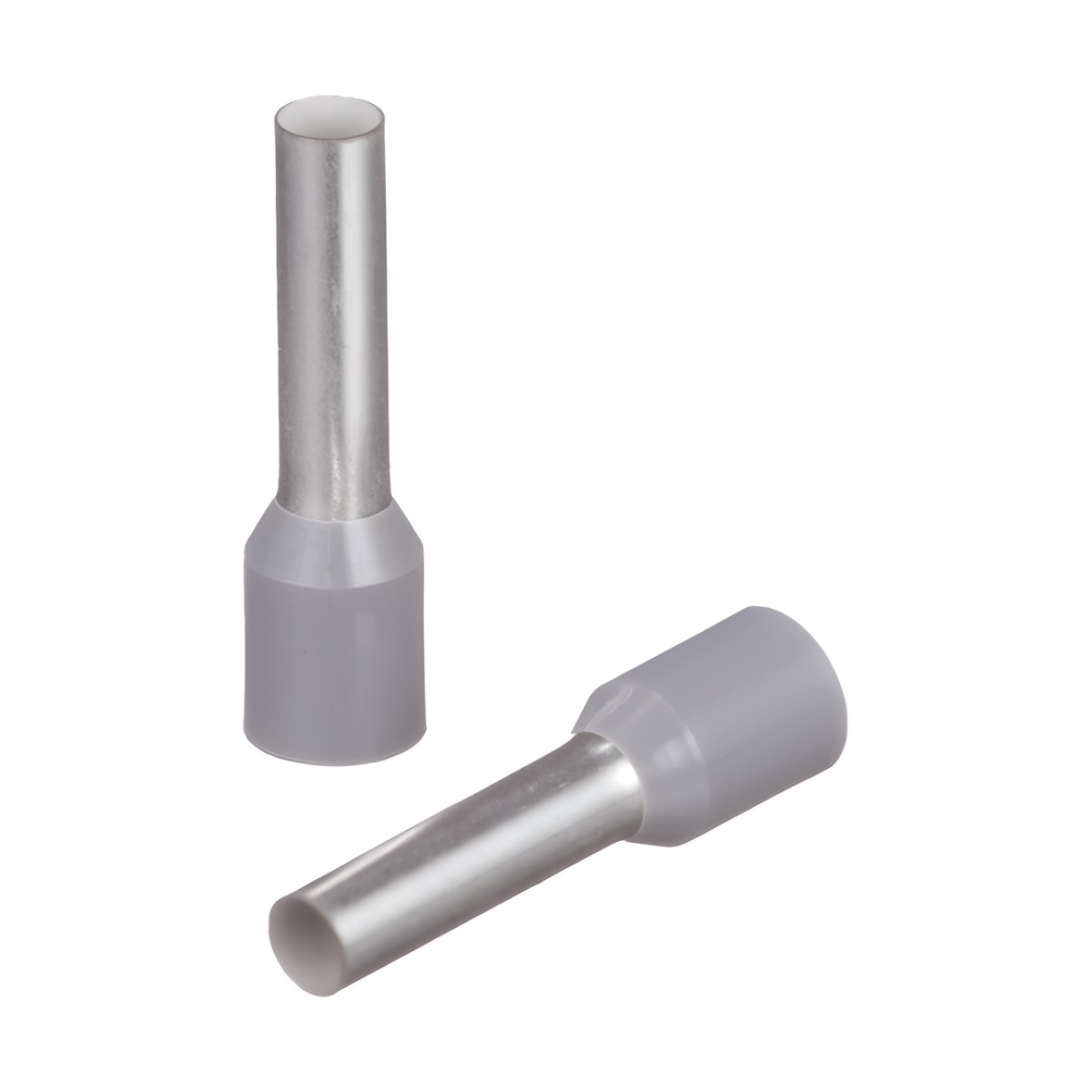 Ferrule Aislado para cabldes 12 AWG, Pin de 12mm de Longitud, Mango Color Gris, Paquete 100Pz