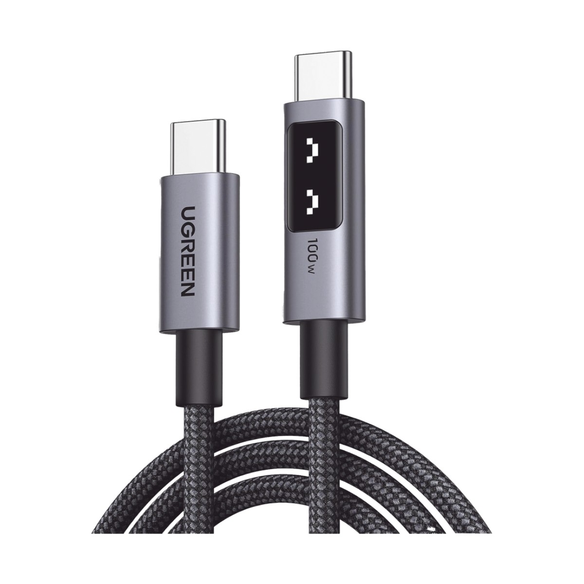 Cable USB-C a USB-C | 1 Metro | Carga Rápida de hasta 100W | Transferencia de datos 480 Mbps | PD3.0 | QC4.0/3.0/2.0 | FPC | AFC | Protección Integrada| Caja de Aluminio | Nylon Trenzado | Amplia Compatibilidad | Color Negro.