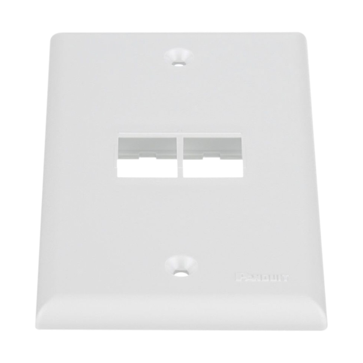 Placa de Pared Vertical, Salida Para 2 Puertos Keystone, Color Blanco