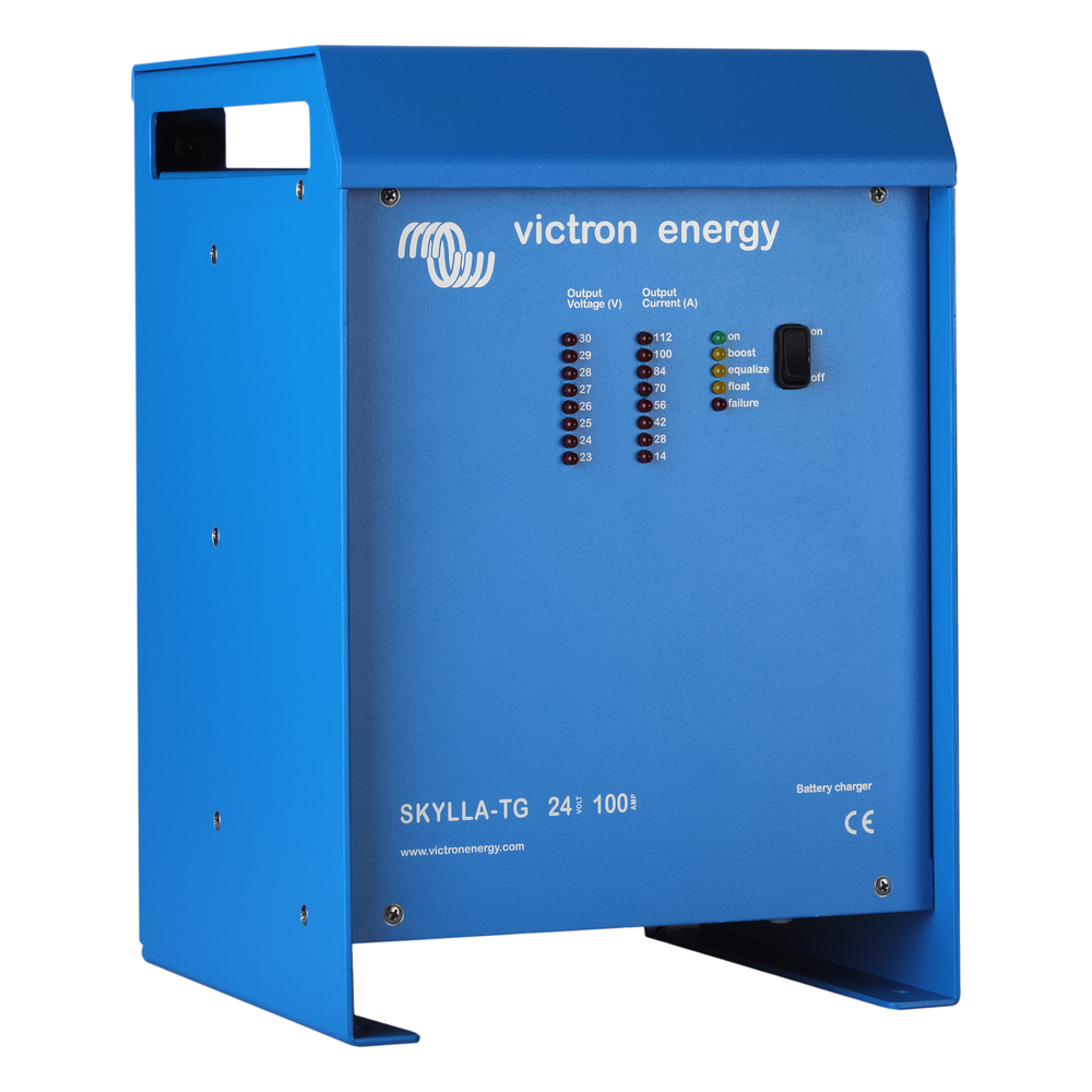 Skylla-TG 24/100 / Cargador de Baterías para Ambientes Marinos 24 V, 100 A / Bancos de 500 a 1000 Ah