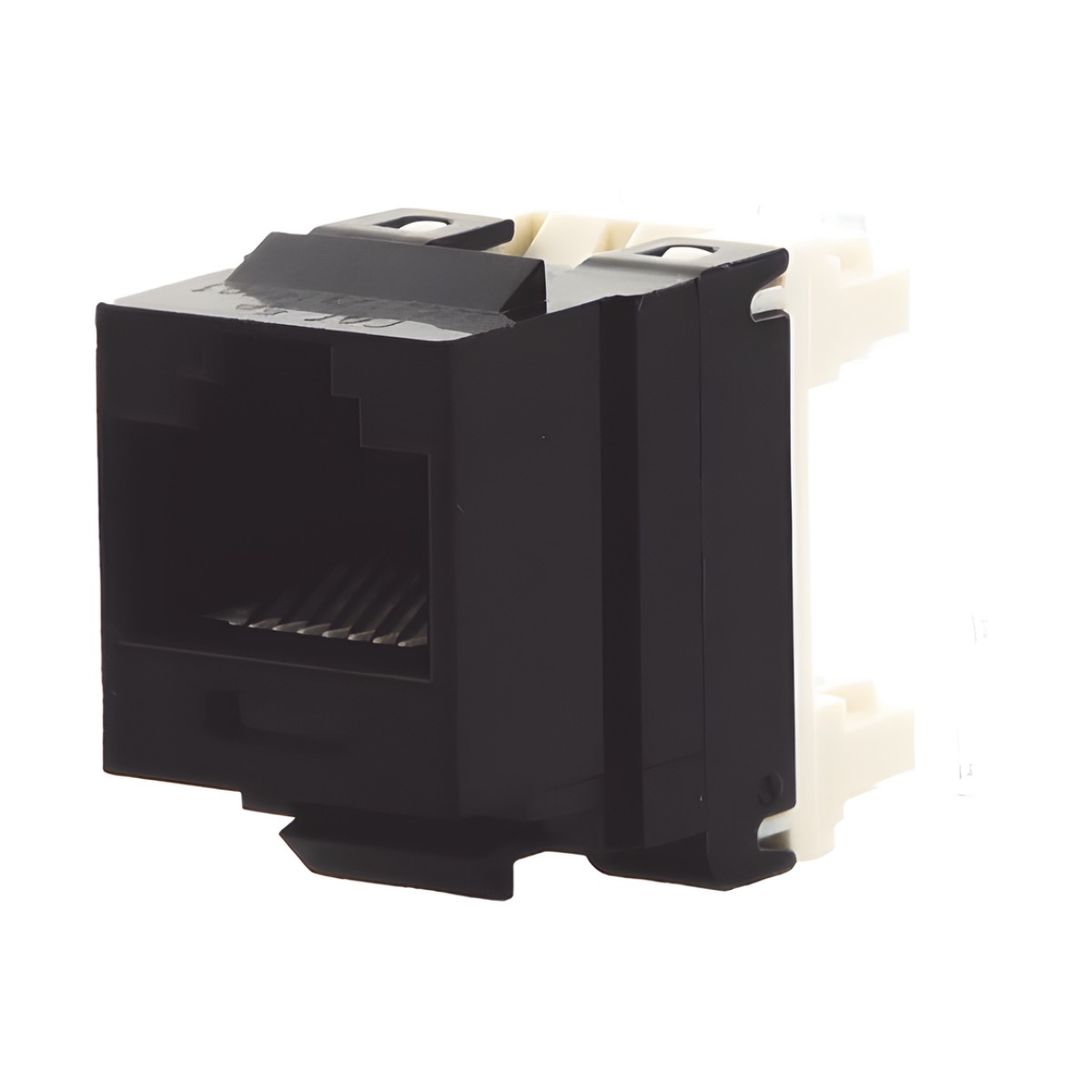 Conector Jack Estilo 110 (de Impacto), Tipo Keystone, Categoría 5e, de 8 Posiciones y 8 Cables, Color Negro