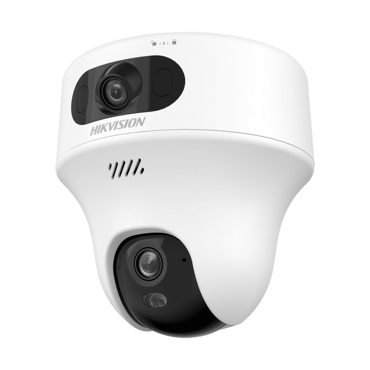 Turret PT 6 Megapixel / Doble Lente (2.8 mm y 4 mm) / Dual Light (10 mts IR + 10 mts Luz Blanca) / Wi-Fi / Interior / Audio Bidireccional (Micrófono y Bocina) / dWDR  / H.265+ / 5 VCD (Conector Tipo C)