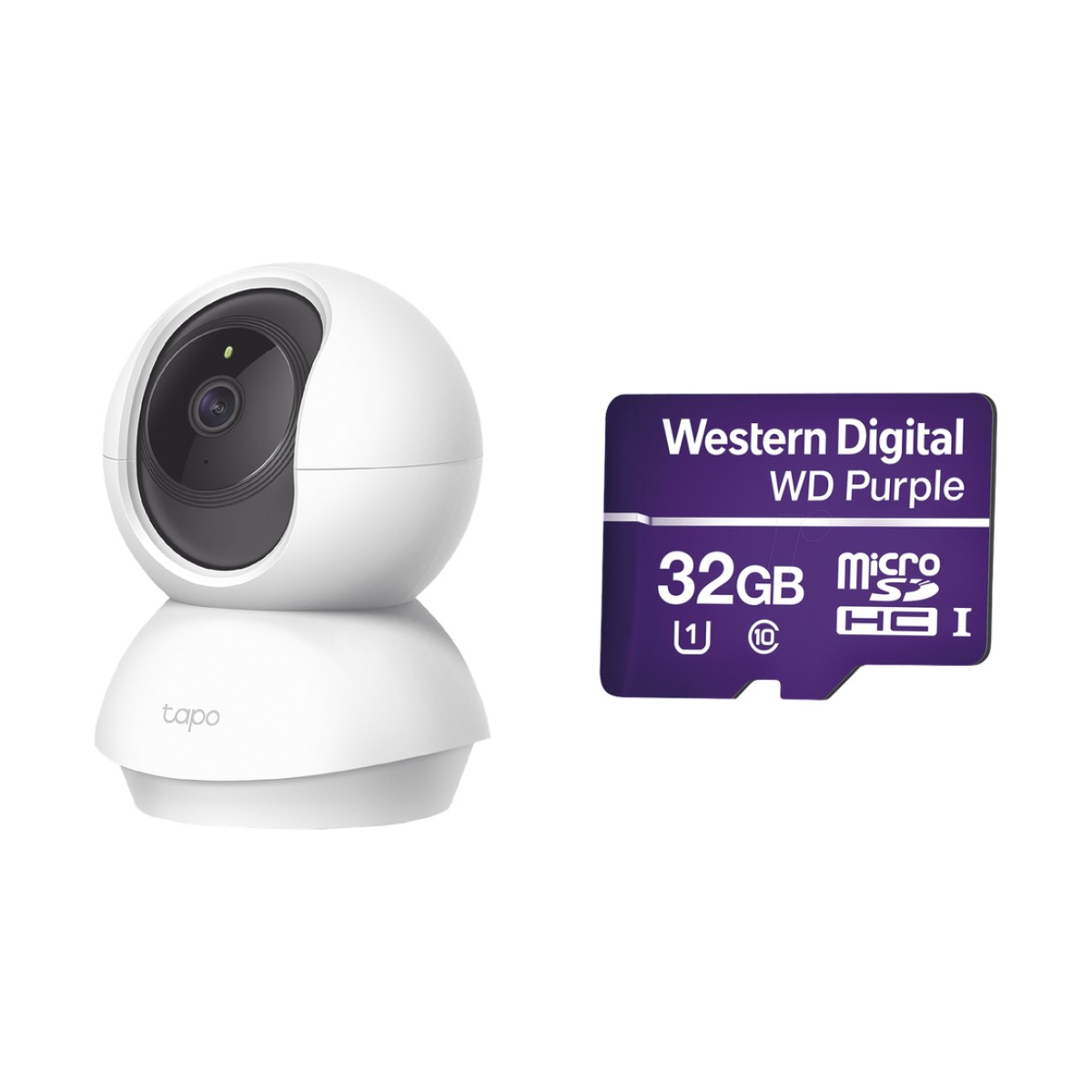 Kit de Cámara IP Wi-Fi / Incluye 1 Pieza Modelo TAPOC200 / 2 Megapixel / Audio Doble Vía /  Utiliza La App Tapo / 1 Memoria Micro SD Modelo  Mod WD32MSD