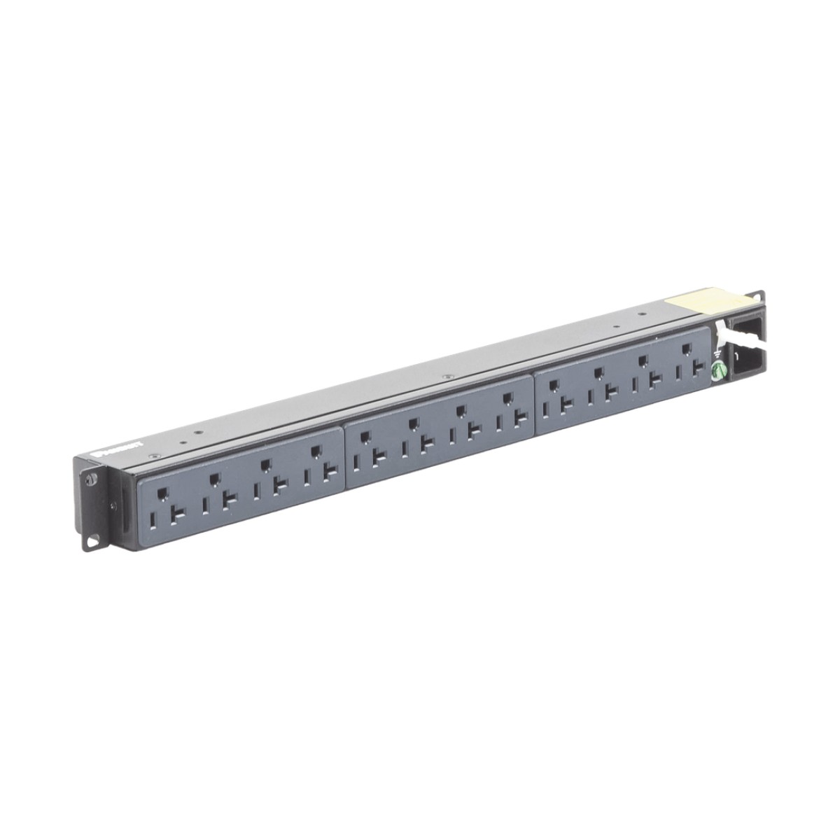 PDU Básico para Distribución de Energía, Enchufe de Entrada NEMA 5-15P, Con 12 Contactos NEMA 5-20R, Instalación Horizontal de 19in, 1UR, 15 Amp, 120 Vca