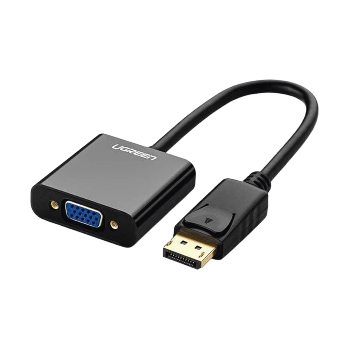Convertidor DP Macho a VGA Hembra (Negro).