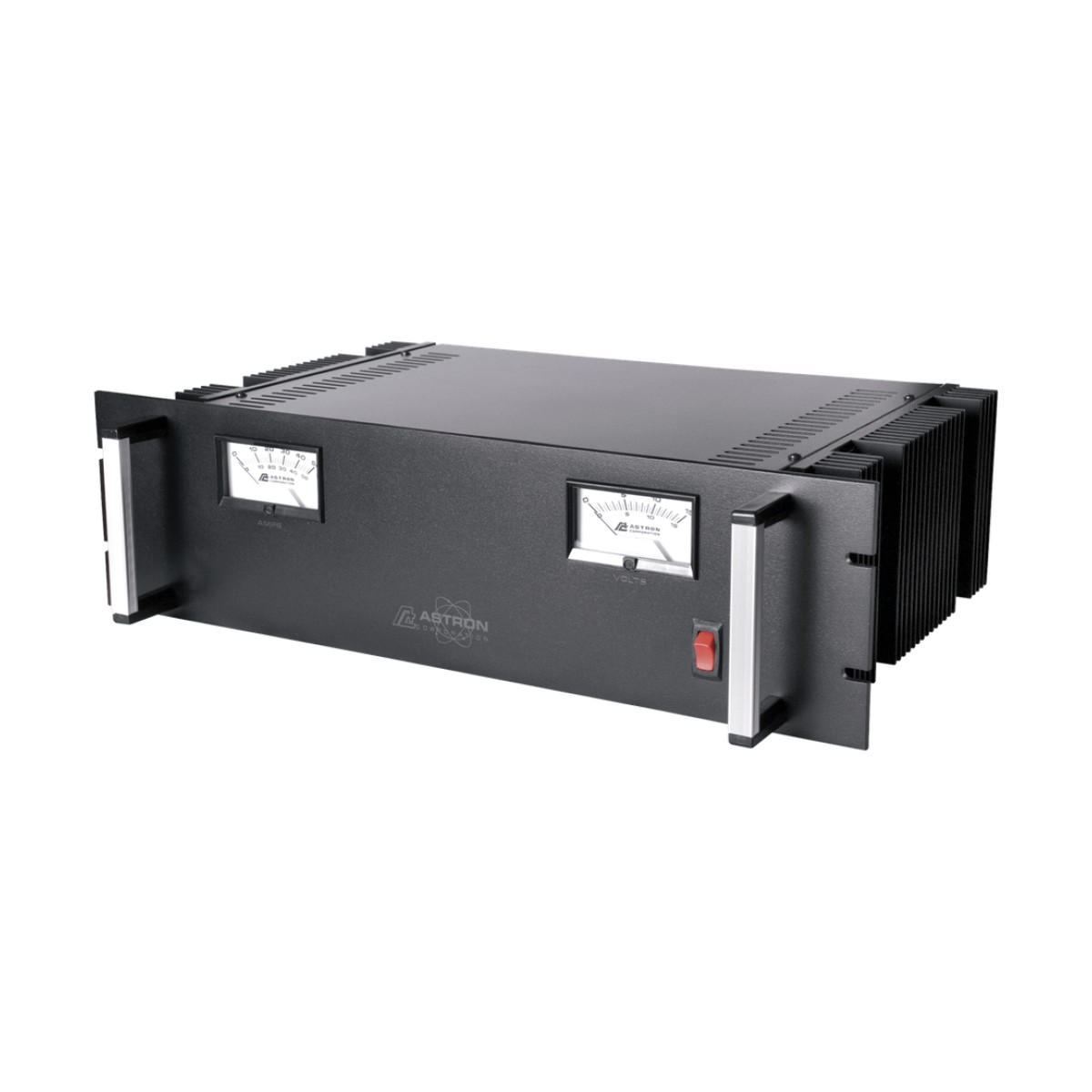 Fuente de poder  13.8Vcc, 35A, lineal regulada con circuito cargador de baterías, para instalación en rack