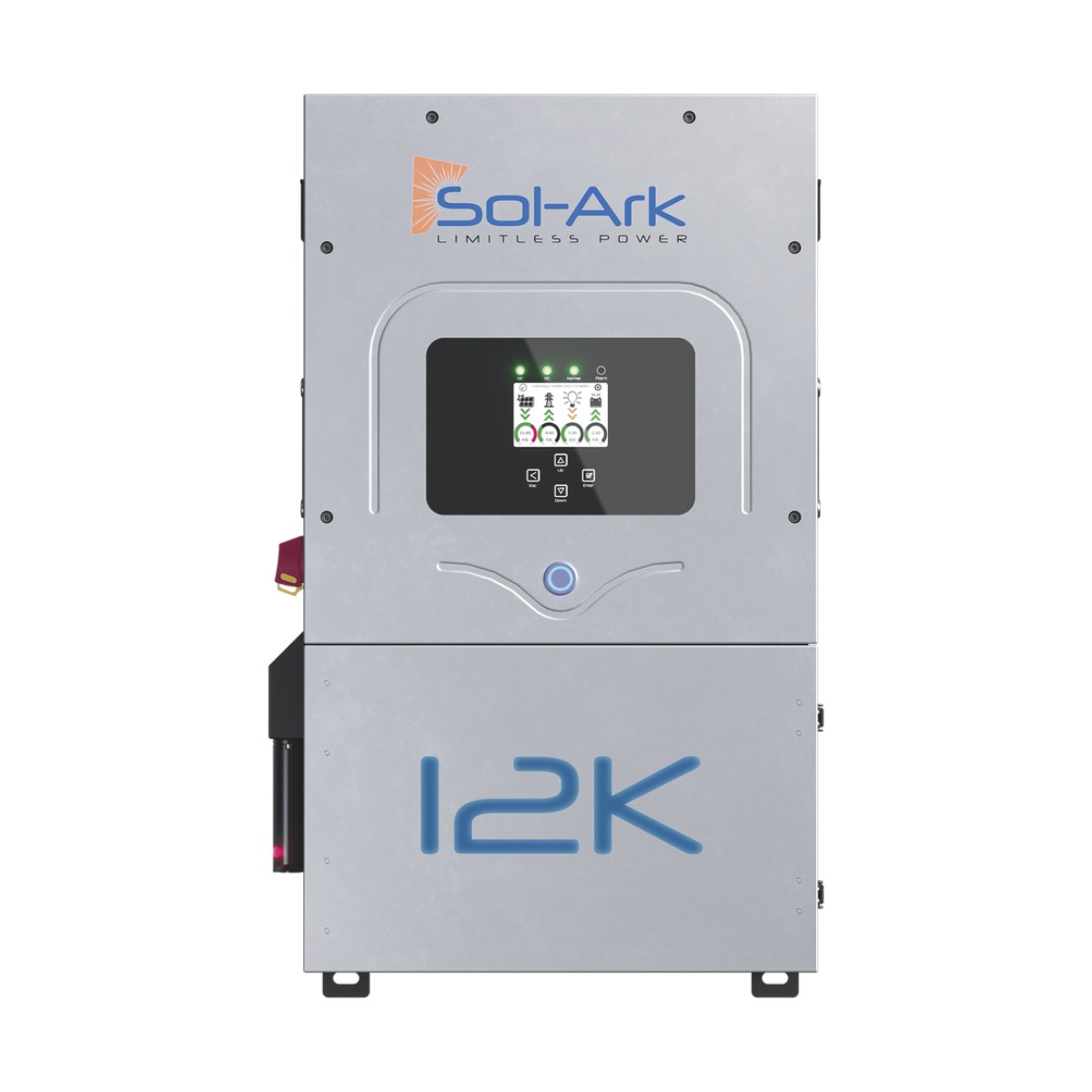 Inversor Hibrido SOL-ARK, 12 Kw, 220 Vcc, Fase Dividida, IP65, Entrada de Baterías a 48 Vcc