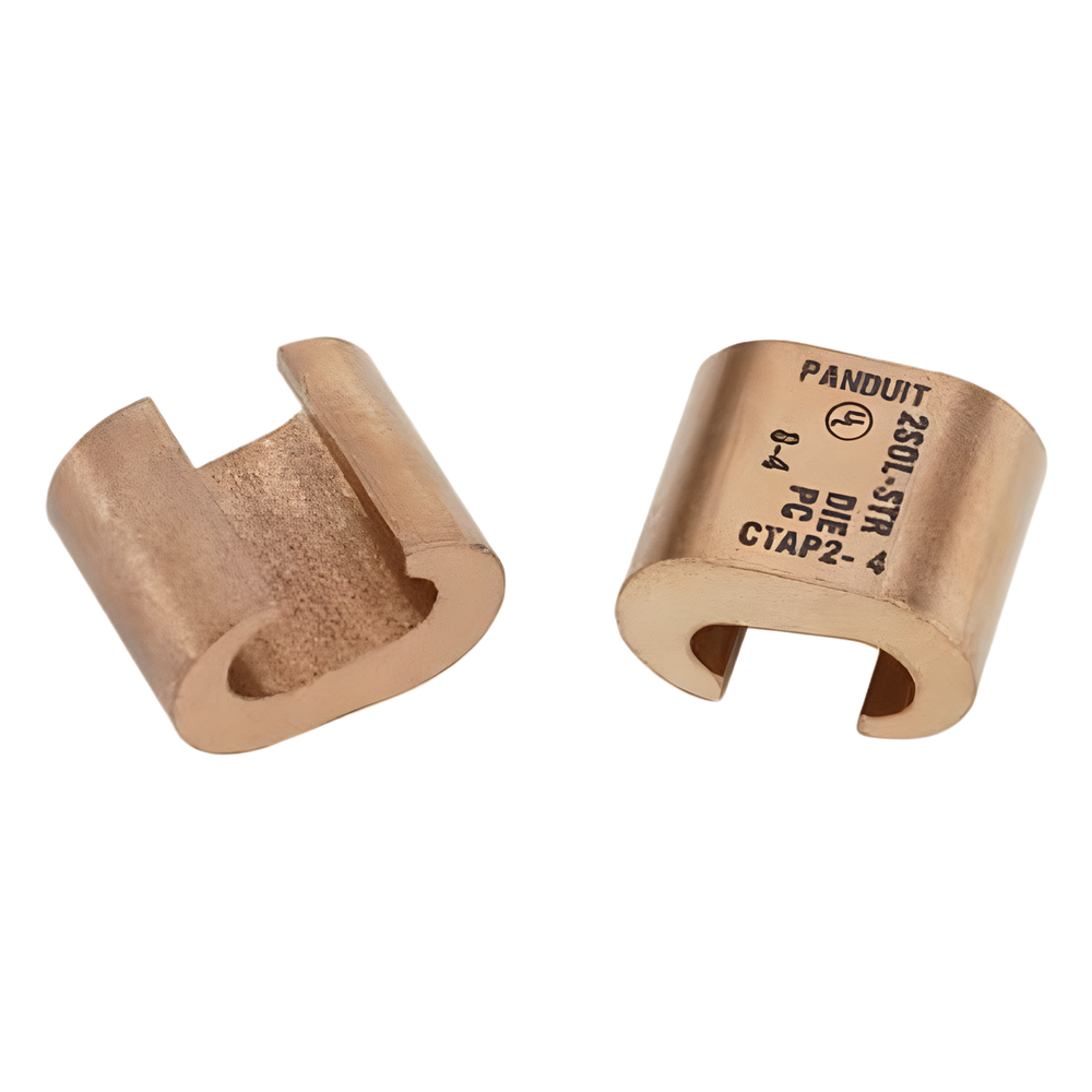 Conector de compresión tipo C StructuredGround CTAP2-2-X, Conductor de cobre 2 AWG, 1pz.
