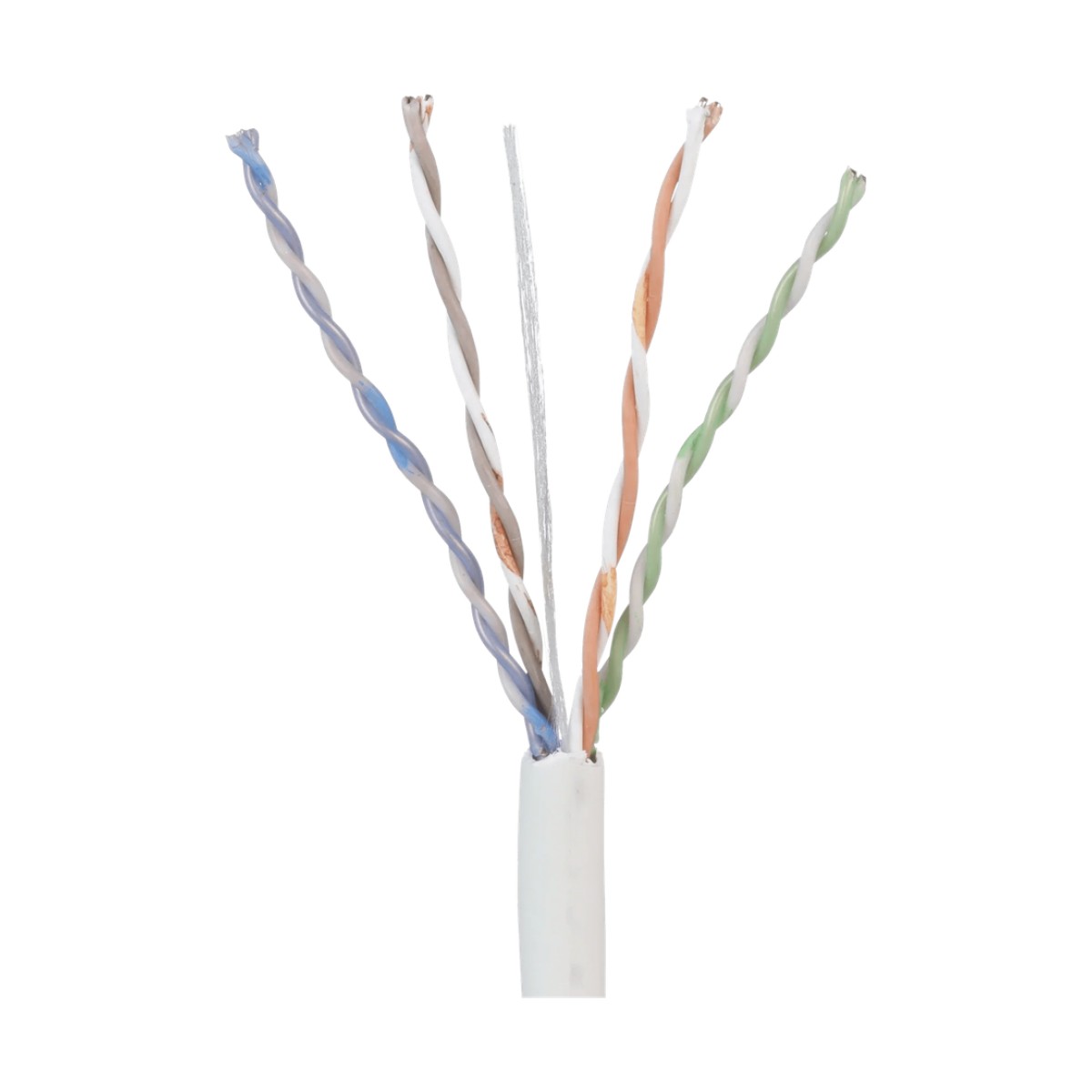 Bobina de Cable UTP 305 Metros (1000 Pies) de Cobre, TX5e, PanNet, Blanco, Categoría 5e, 24 AWG, CMP (Plenum), de 4 Pares