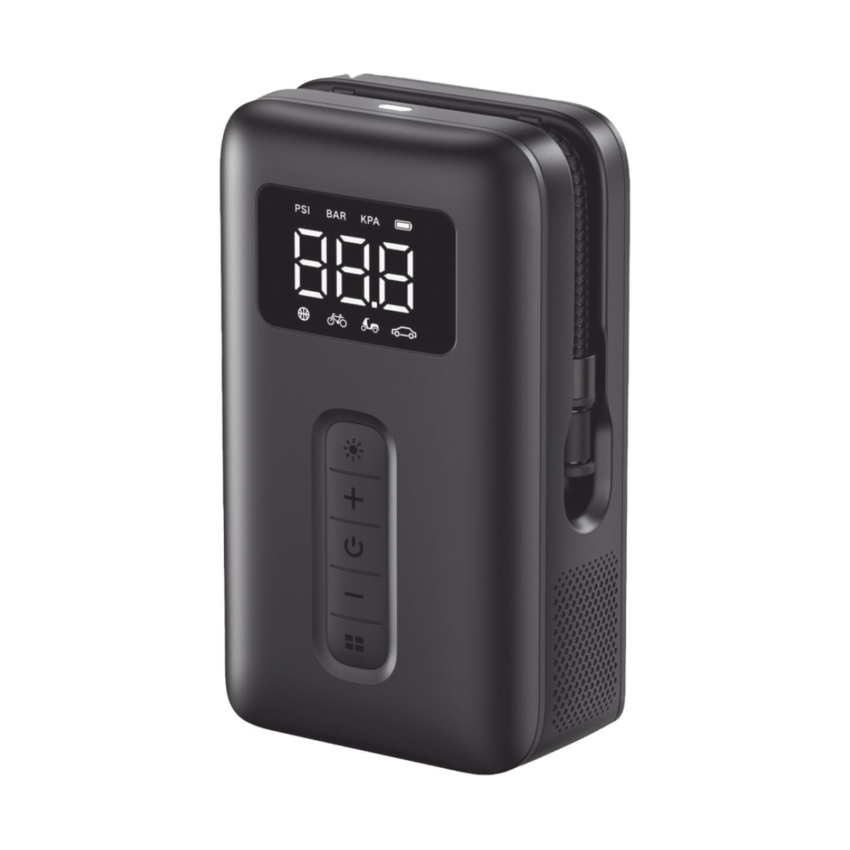 Inflador de Neumáticos | Compresor de Aire Portátil |  Bomba de Aire de 150 PSI | Flujo de Aire de 15L/Min | Con Batería Integrada | Cuenta con Luz LED | Ideal para coches, bicicletas, pelotas de motocicleta.