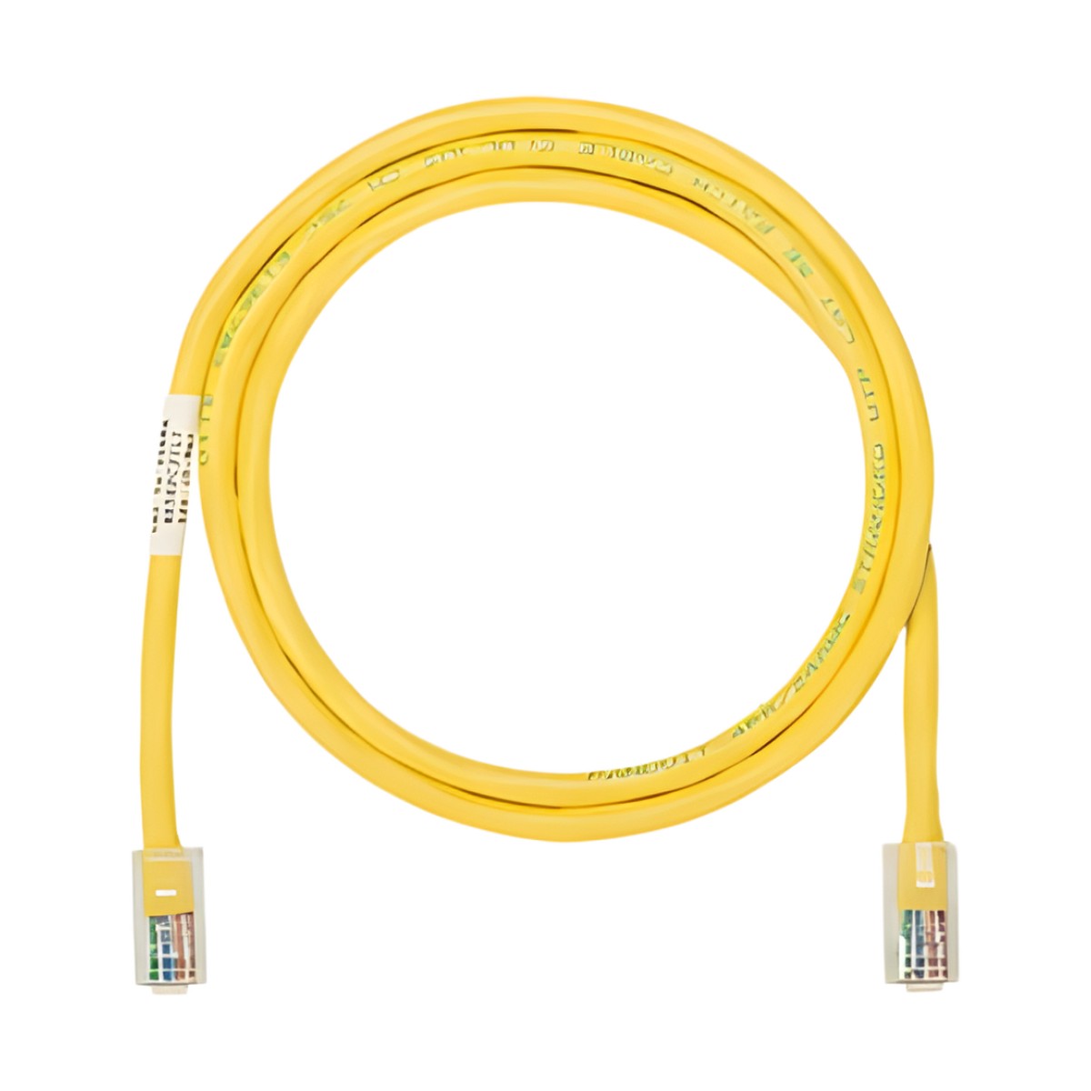 Cable de Parcheo UTP Categoría 5e, con Plug Modular en Cada Extremo - 1 Metro (3.28 Pies) - Amarillo