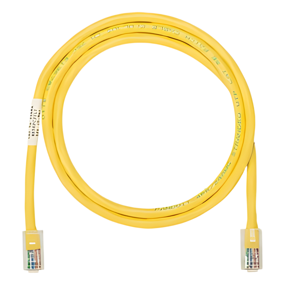 Cable de Parcheo UTP Categoría 5e, con Plug Modular en Cada Extremo - 1 Metro (3.28 Pies) - Amarillo