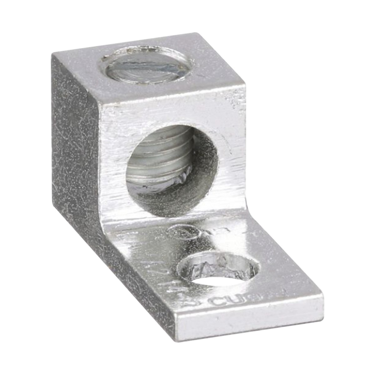 Conector Mecánico de Aluminio, de Un Orificio 1/4" y Un Barril, para Cable de 14 a 2 AWG. 1 Pieza