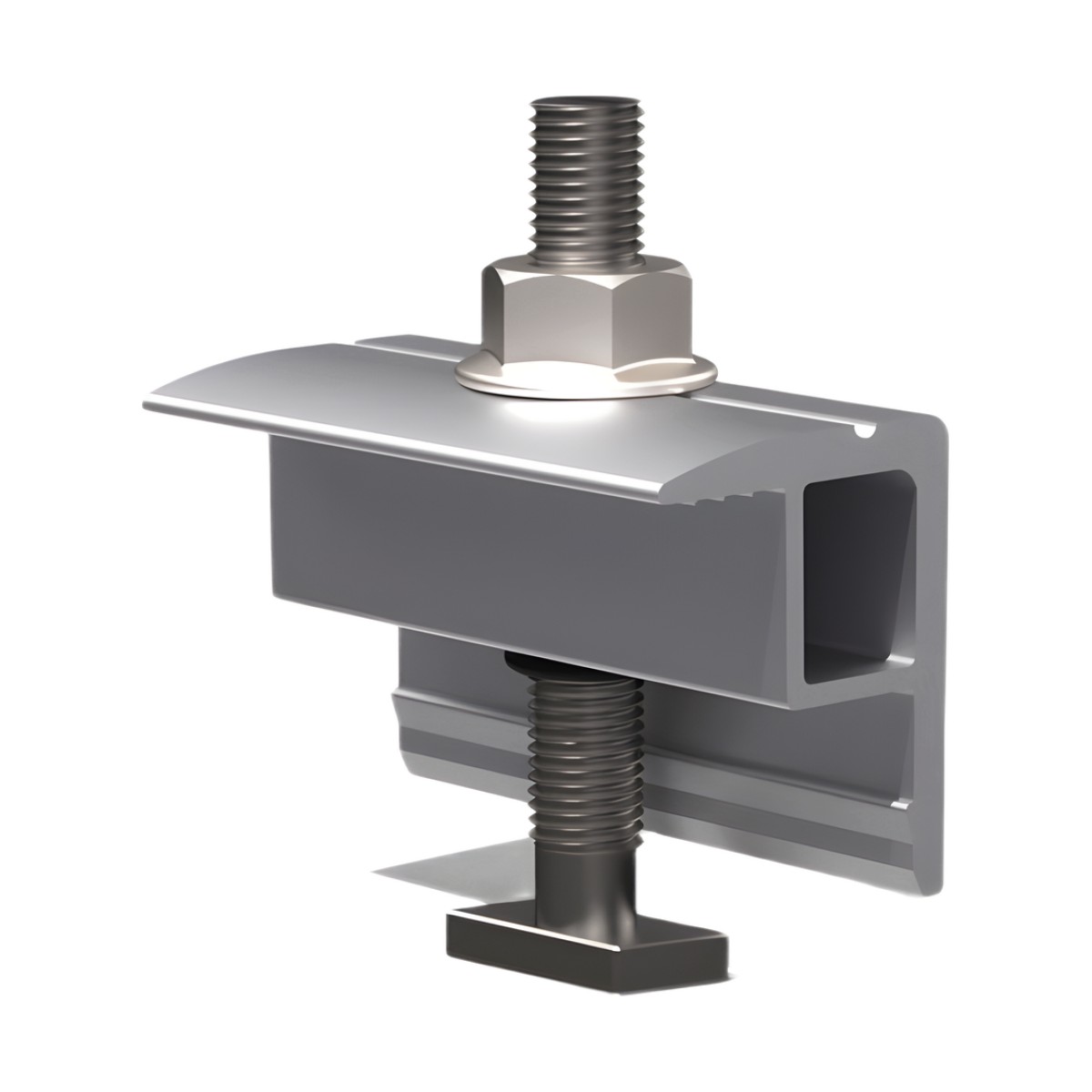 Abrazadera Final / End Clamp / Compatible con Módulos 30-40 mm / Para Sistemas N Rail y S Rail  BASEL / Fijación de Paneles Solares