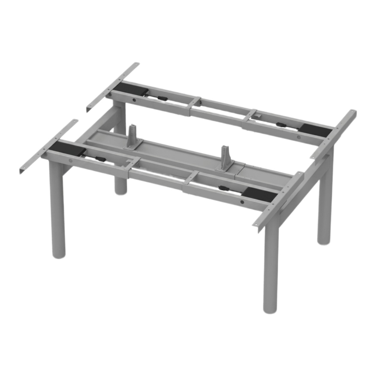 Base de Escritorio Motorizado Profesional y Robusta para Mesas de Trabajo Duro / Altura Ajustable 70-120cm / Estructura Estable / Funcionamiento Suave / 3 Preset de Posiciones / Color Gris / Soporta hasta 120Kg de carga