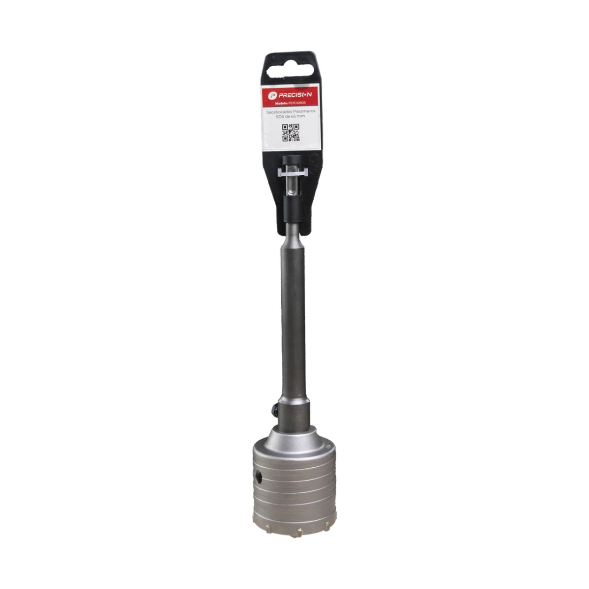 Broca Pasamuros SDS, Sacabocado para Concreto de 65mm con Extensión de 220mm