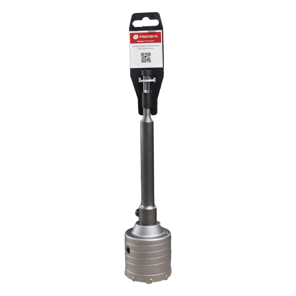 Broca Pasamuros SDS, Sacabocado para Concreto de 65mm con Extensión de 220mm