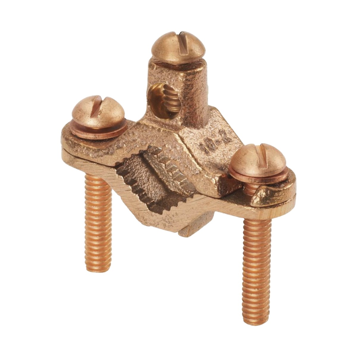 Abrazadera de Bronce para Tierra Física para Conductor 2 AWG, 1 Pieza