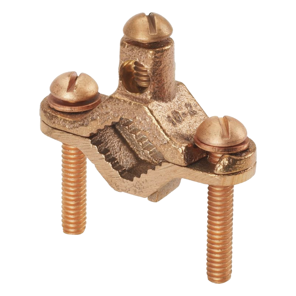 Abrazadera de Bronce para Tierra Física para Conductor 2 AWG, 1 Pieza