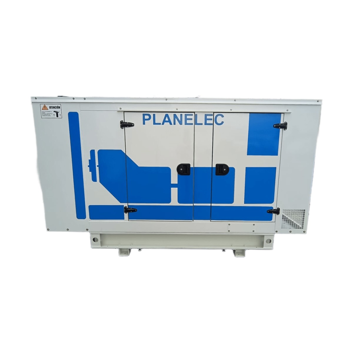 Planta de Emergencia Diesel / 42 kW (52 kVA) Emergencia / 38 kW (49 kVA) Continuo / 220/127 V /  Trifásico 4 Hilos  / Motor Cummins 4BTAA3.3G18 4 Cilindros/ Generador Stamford S1L2K1 / Control PEM-CAM Transferencia automática/ Tanque 125L.