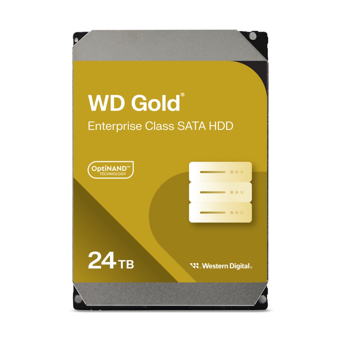 Disco Duro Empresarial WD Gold / SATA 6 Gb/s / 24 TB / 7200 RPM / Tecnología HelioSeal / ArmorCache / 5 Años Garantía / 2.5M Horas MTBF