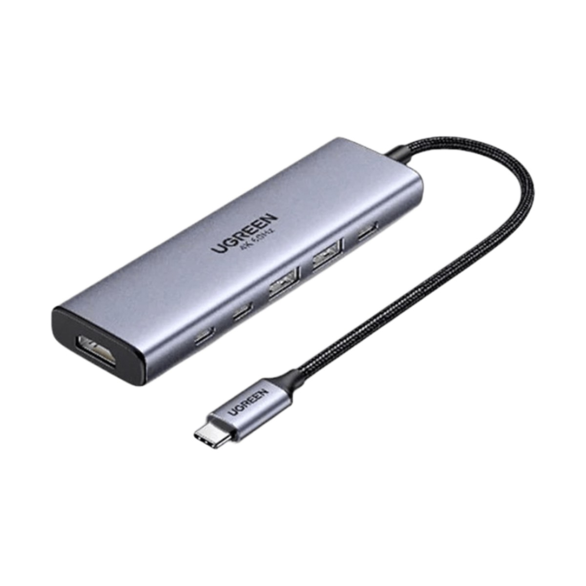 Hub USB-C 6 en 1 / HDMI 4K@60Hz / 2x USB-A 3.2 Gen 2 (10 Gbps) / 2x USB-C 3.2 (10 Gbps) / PD 100W / Compatibilidad Universal / Driver-Free / Aluminio
