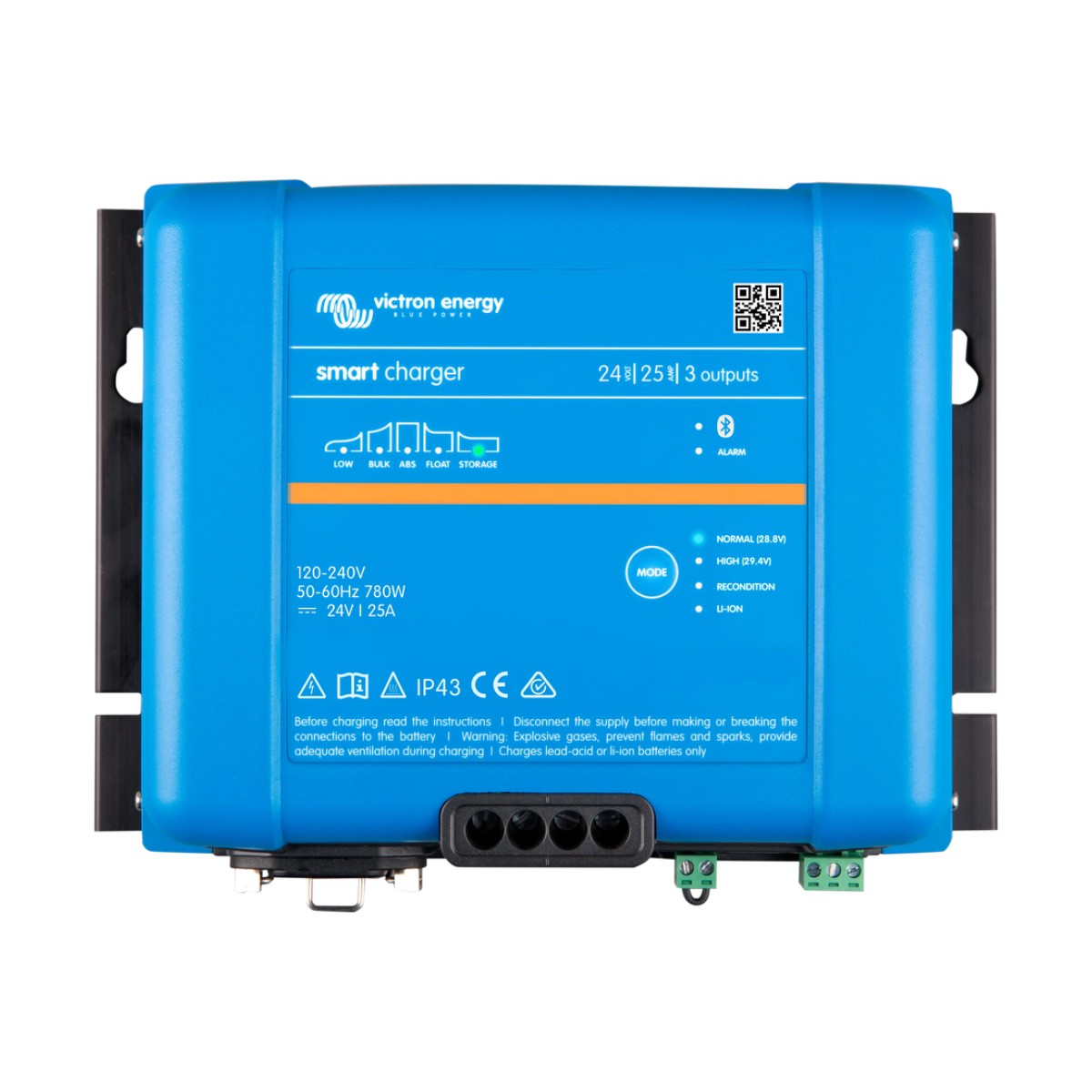 Phoenix Smart IP43 24/25 / Cargador de Baterías 24V, 25A / Para Ambientes Marinos y Terrestres. /  Para baterías de Plomo y Litio
