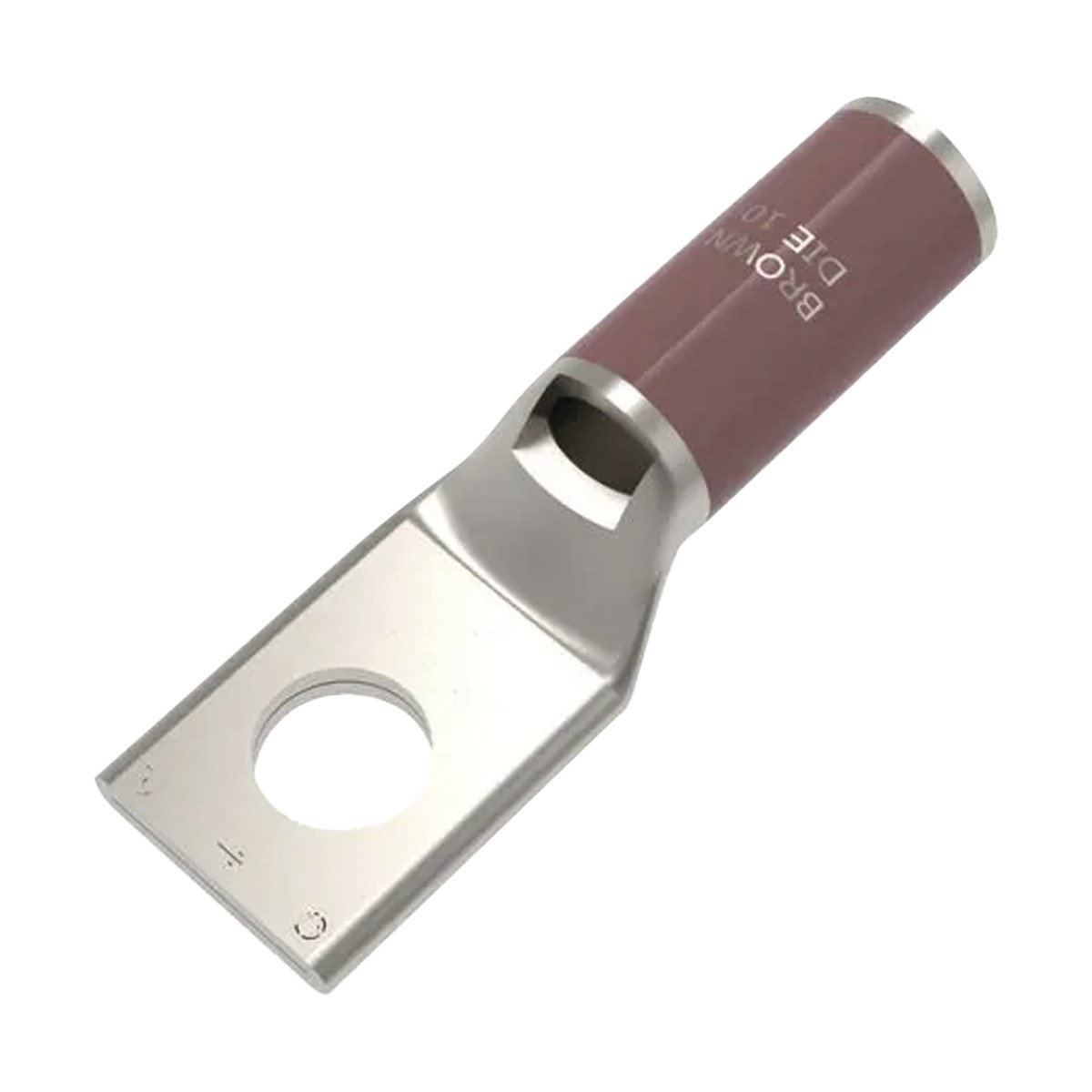 Zapata Terminal de Compresión BURNDY Cañón Corto para Tornillo de 3/8" y Calibre 2 AWG.