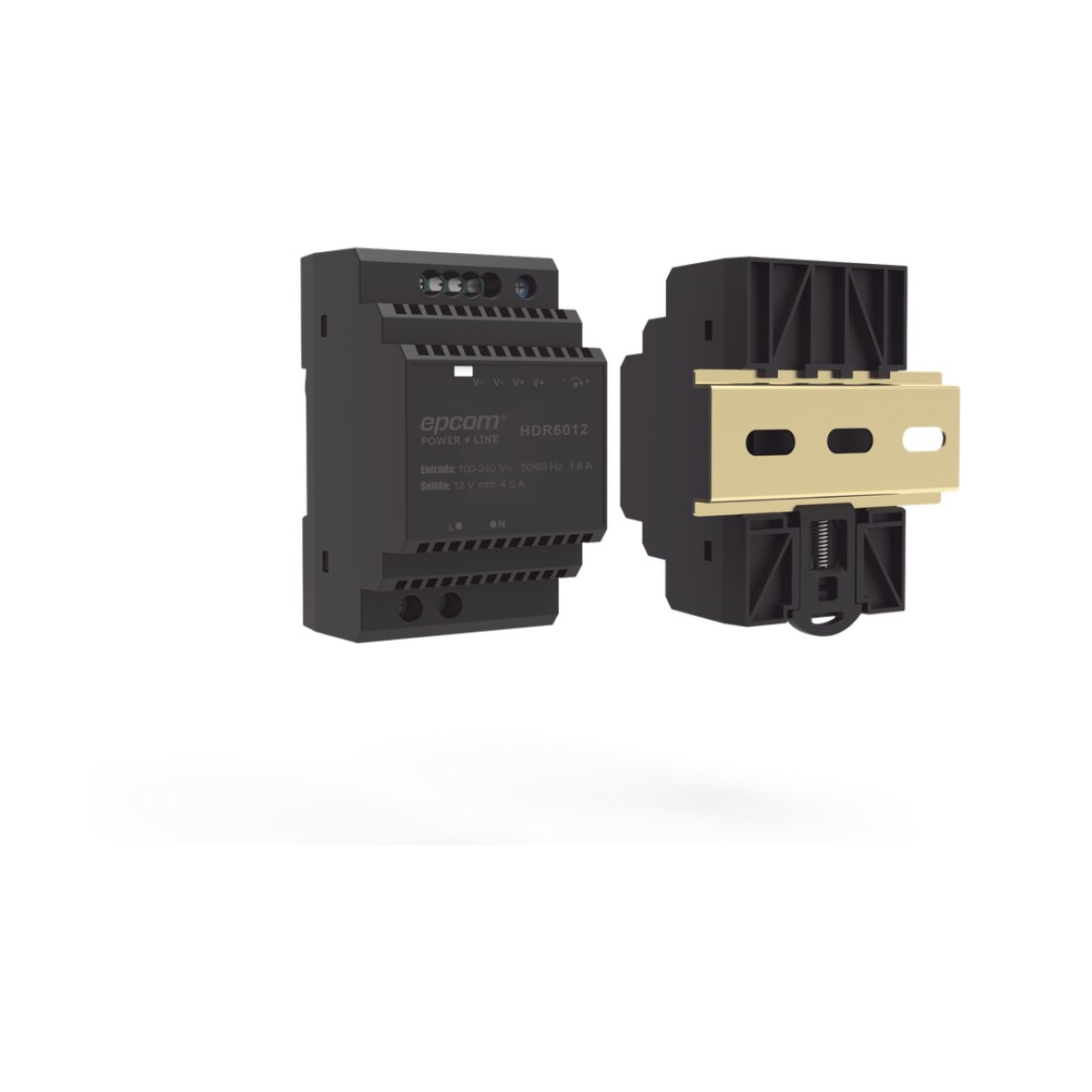 Fuente de Poder Industrial Entrada: 100-240 Vca / Salida: 15 Vcc/ 4 A/ 60 W/ Riel Din