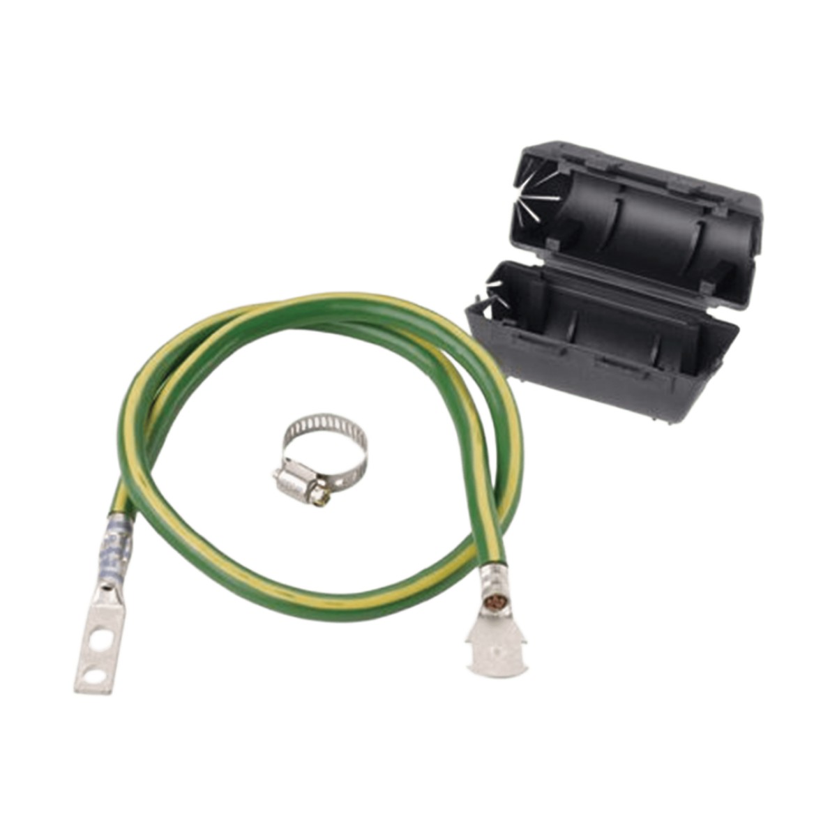 KIT de Tierra Física de Cable Blindado 6 AWG. Color Verde / Amarillo con Terminación en Extremos.