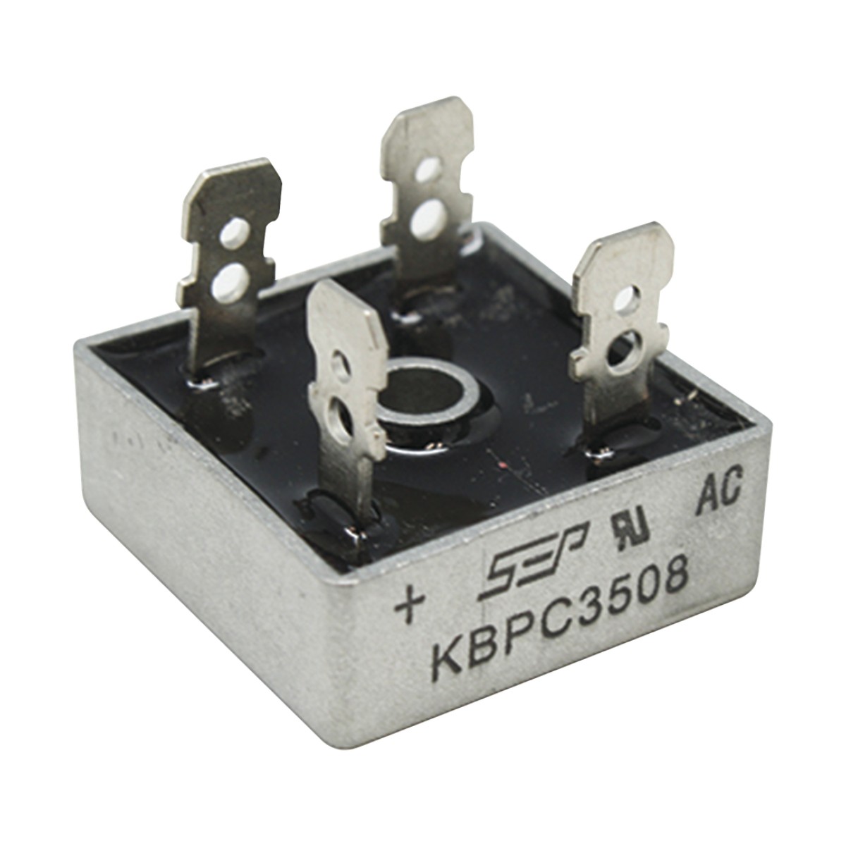 Puente de Diodos Rectificador, 35A, 800 PIV, 29 x 29 mm.