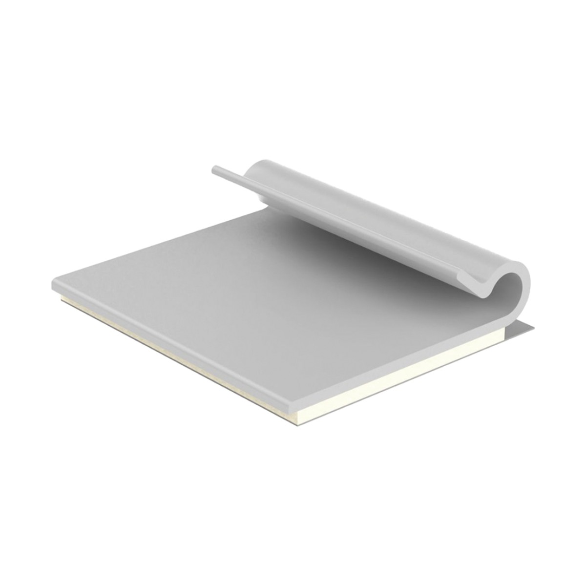 Clip Adhesivo Tipo J, Para Cables de Hasta 4.8 mm de Diámetro, Uso Interior, Color Gris, Paquete de 100pz