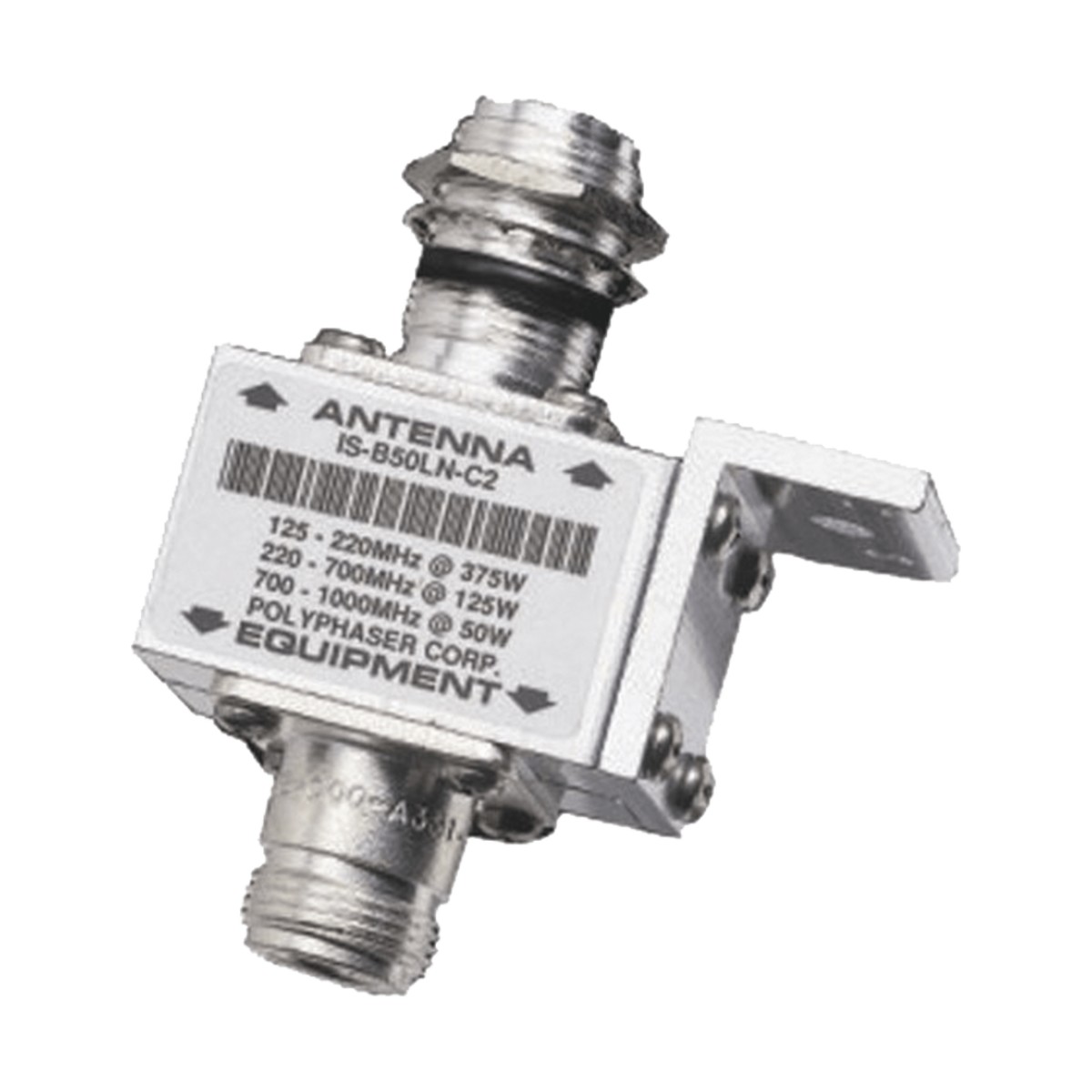 Protector Coaxial RF / 125-1000 MHz / 50 Ω / Conectores N Hembra / Bloqueo DC / 40 kA