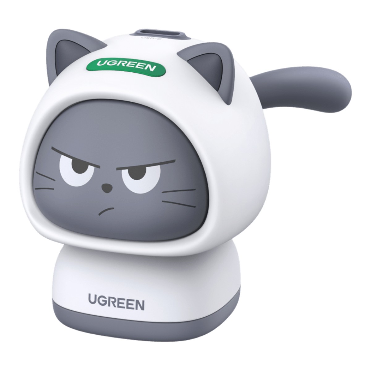 Cargador USB-C GaN 45W / Diseño Gato / Silicato / 1 Puerto / Compacto / Viaje / Protecciones