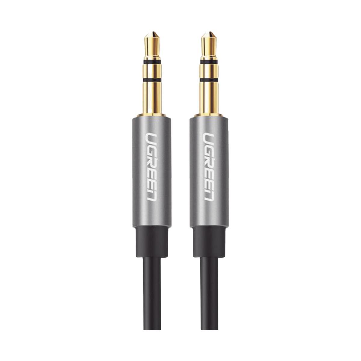 Cable Auxiliar 5 Metros / Conector 3.5mm a 3.5mm / Macho a Macho / Cubierta de TPE / Carcasa de Aluminio / Color Negro