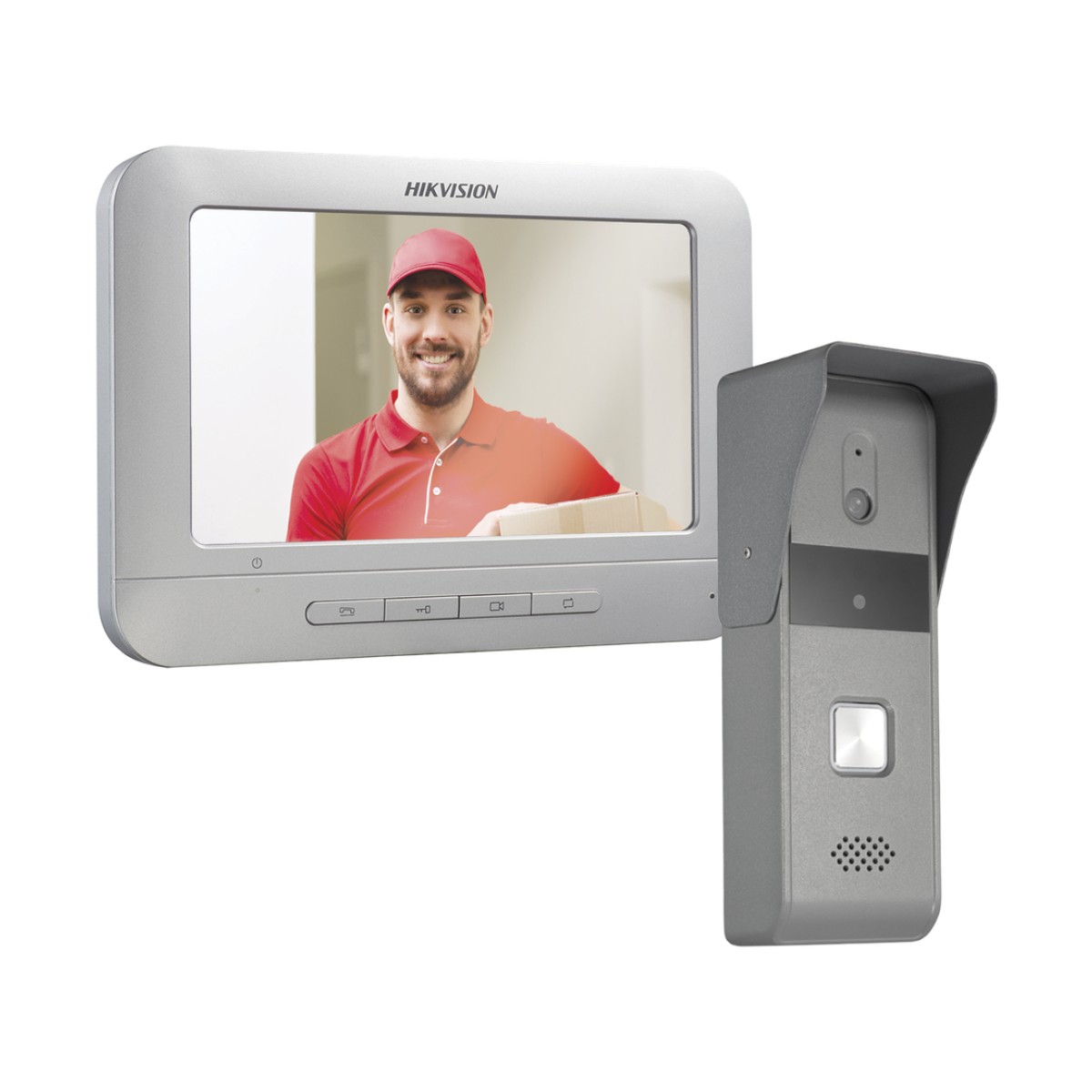 Kit de Videoportero Analógico con Pantalla LCD a Color de 7" / Frente de Calle para Exterior IP65 / Salida de Relevador
