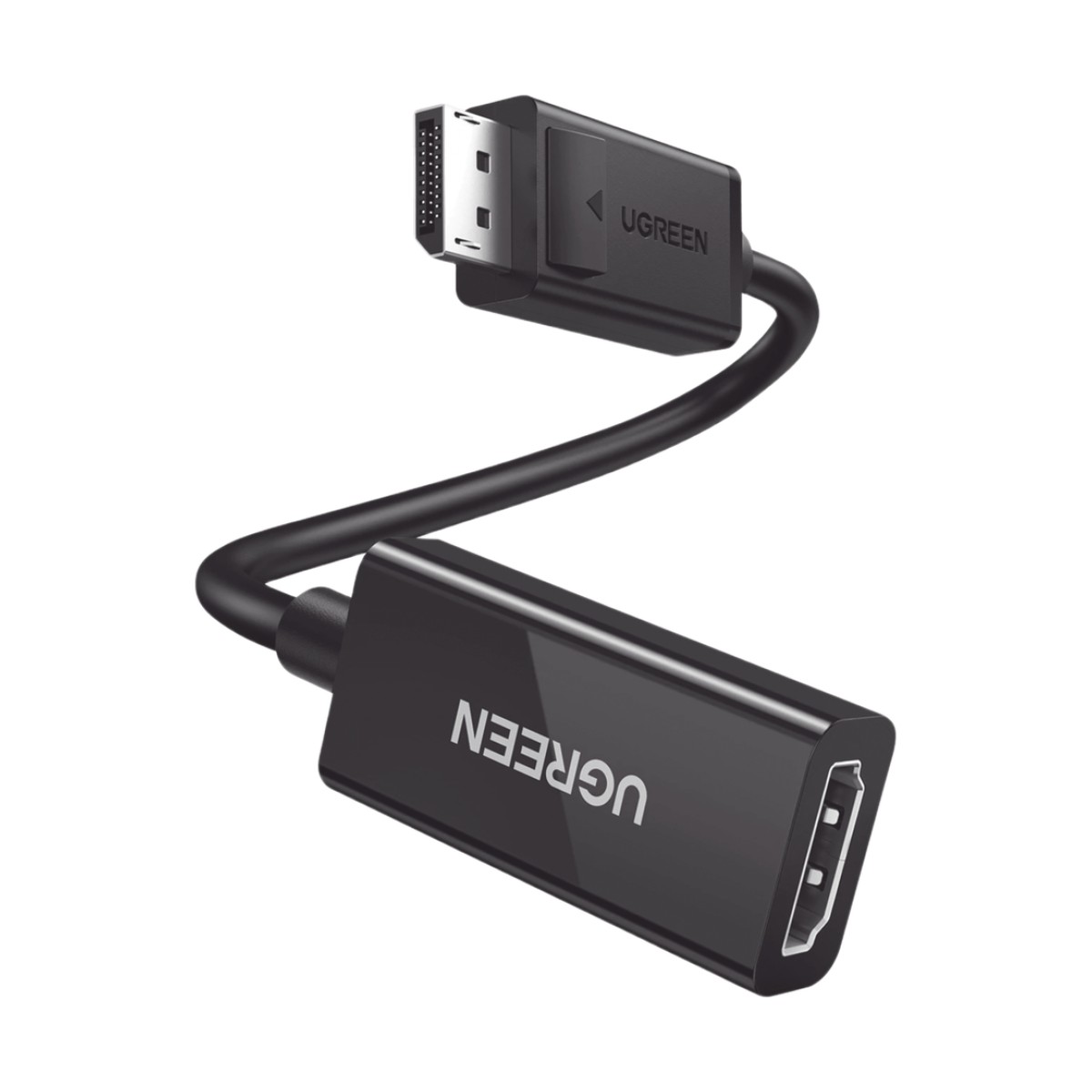 Convertidor DisplayPort a HDMI 4K@60Hz | 3D | HDR | Blindaje Interno | Botón Liberador | Largo 25 cm (9.84 Pulgadas) | Carcasa de ABS | Plug & Play.