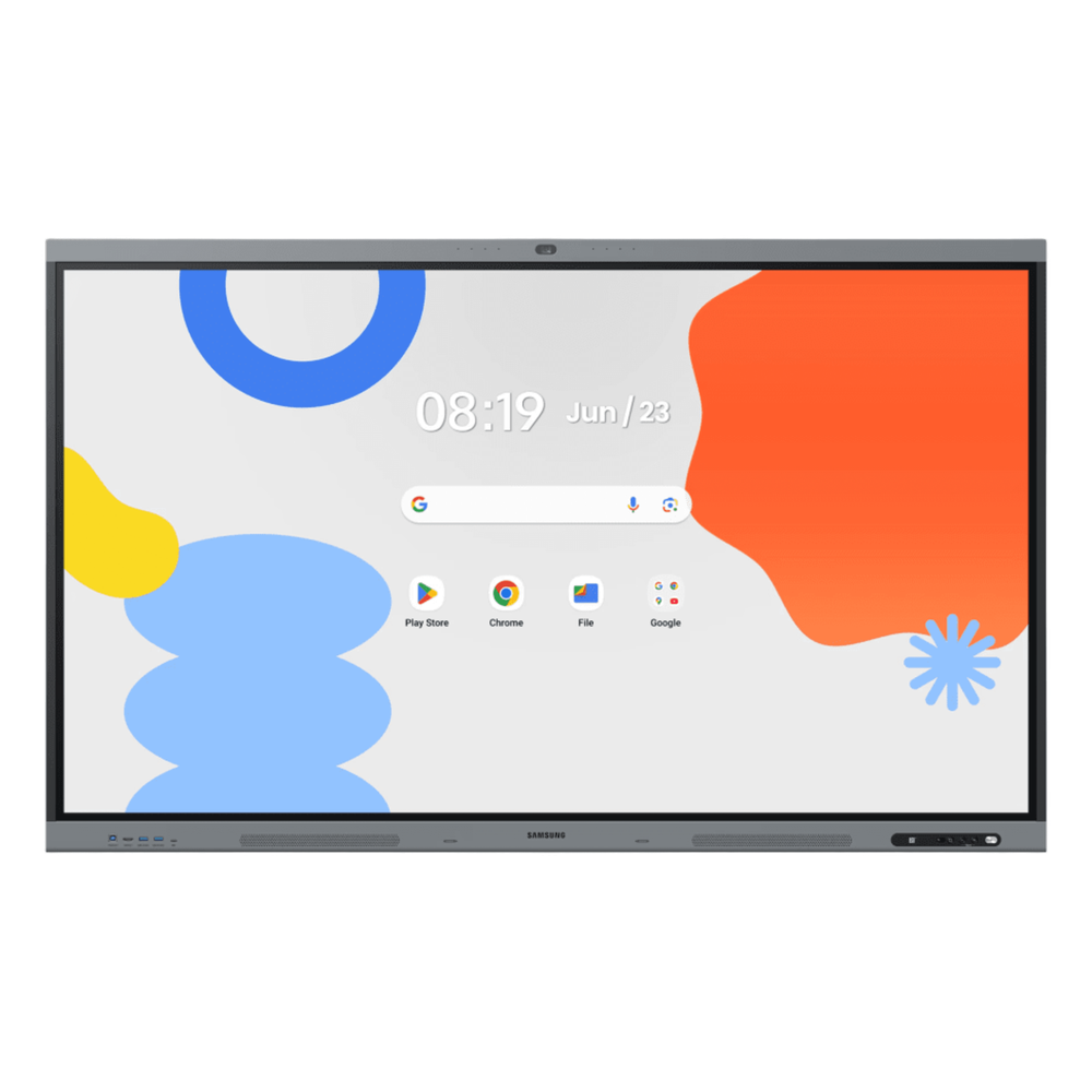 Pantalla Interactiva WAFX-P Series / 86" 4K UHD 3840x2160 / Android 15 EDLA Certified / Octa-core CPU / 48MP Camera / 8-Mic Array 10m / Dual 20W Speakers + Woofer / 50-Point IR Touch / Wi-Fi 6 / Bluetooth 5.0 / OPS Slot