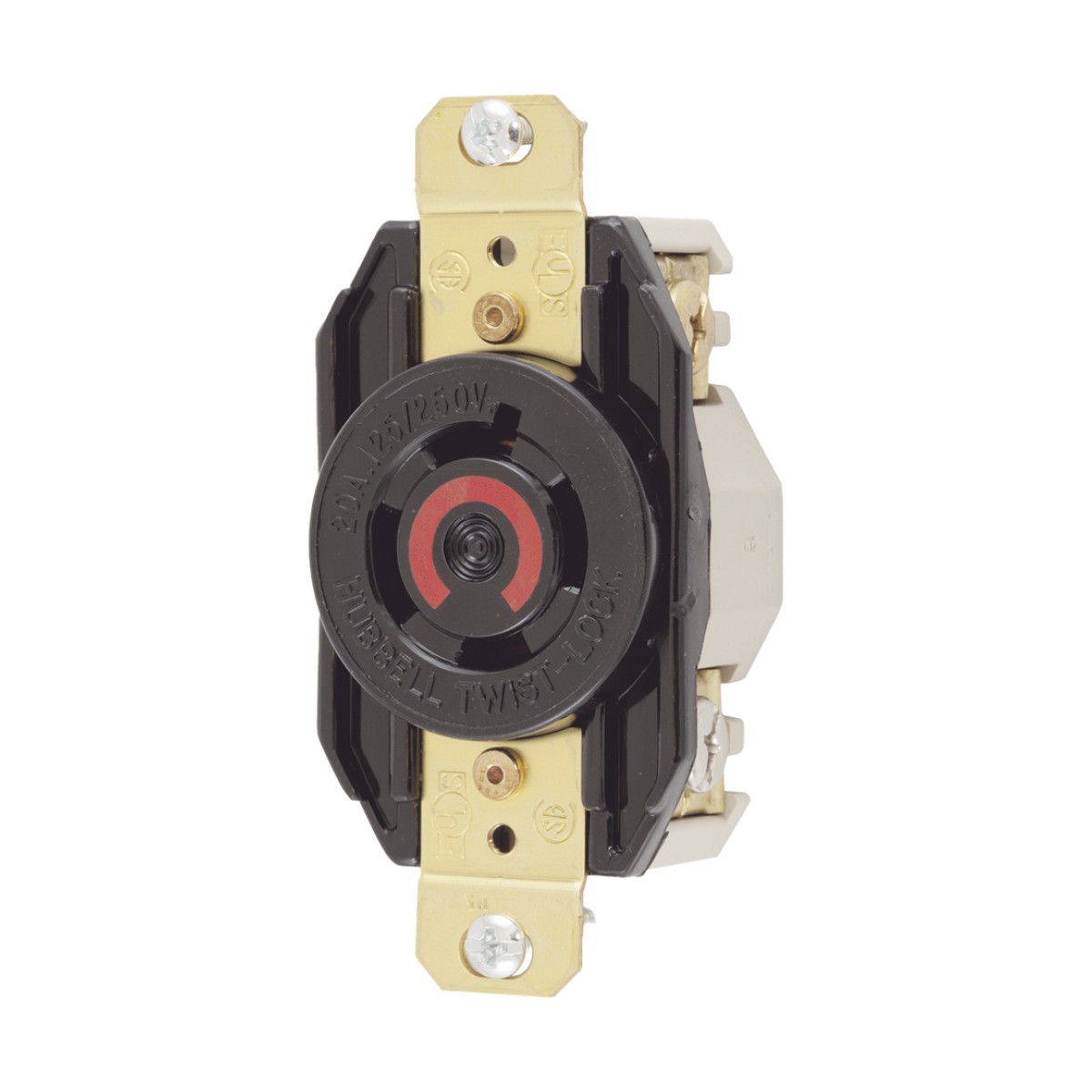 Receptáculo con Bloqueo de Media Vuelta Industrial 20 A 125/250 V CA / 3 Polos 4 Hilos / Nema L14-20R.