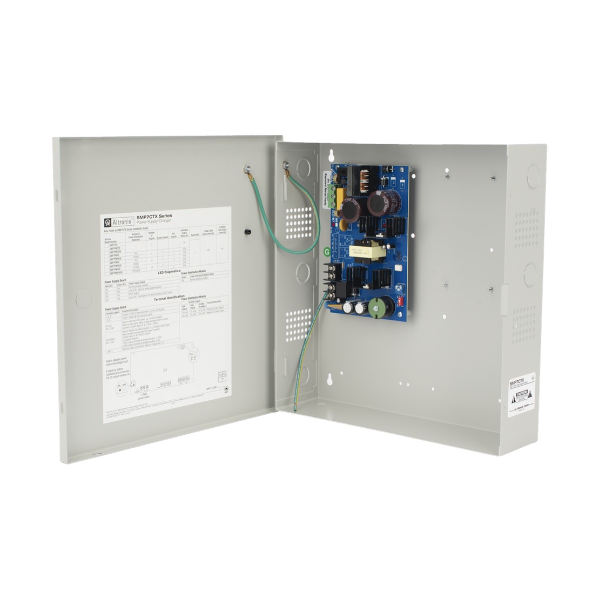 12 o 24 Vcc @ 6 Amp. / fuente de alimentación / 1 salida / capacidad de baterías de respaldo / requieren baterías