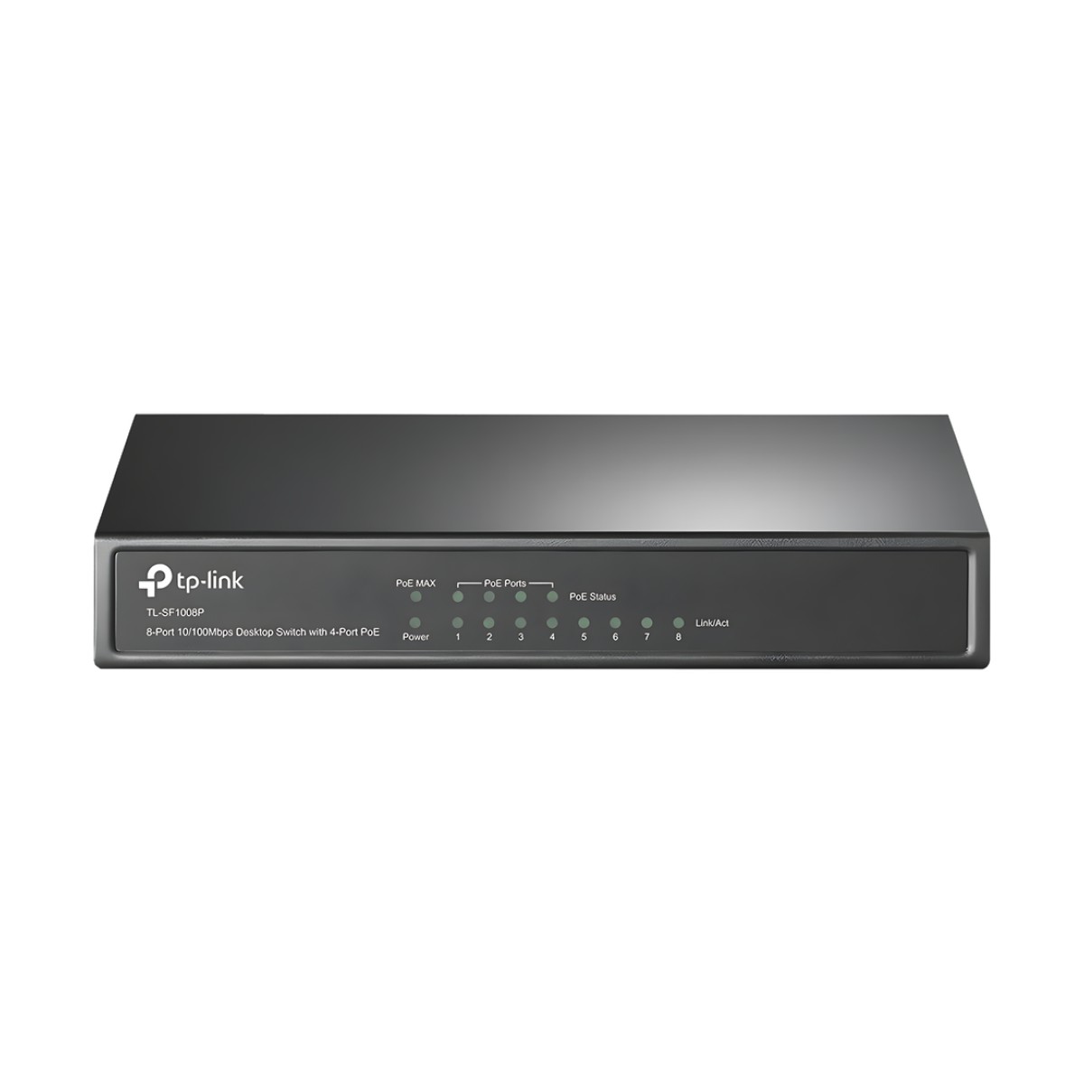 Switch PoE+ No Administrable / De Escritorio 8 puertos 10/100 Mbps / 4 puertos PoE af/at Inteligente / Presupuesto 66 W / Hasta 250 metros