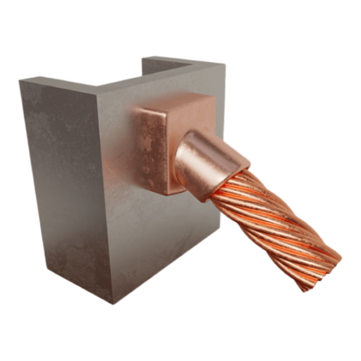 Molde para soldadura Exotérmica de superficie Vertical a cable 4 Awg en 45 Grados