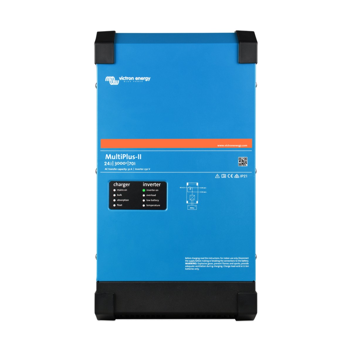 MultiPlus-II 48/3000/35-50 / Inversor Cargador de Onda Pura / Entrada 48 Vcc / Salida 2400 W 120 Vca 60 Hz