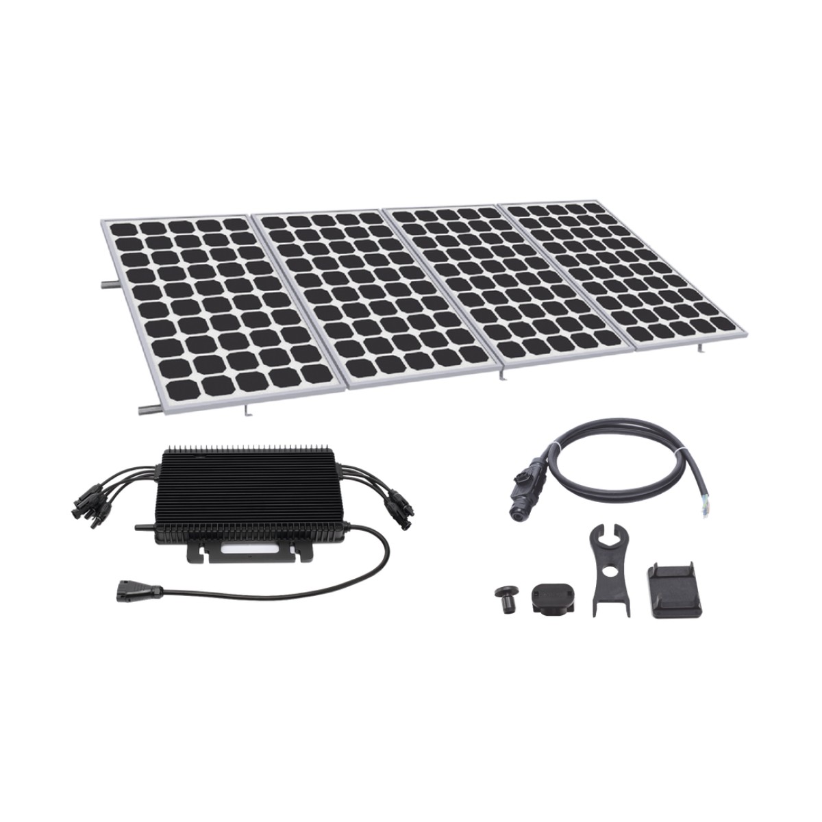 Kit Solar para Interconexión de 2.2KW de Potencia Pico 220Vcc con Microinversor y 4 Módulos de 550 W (Incluye Montaje )