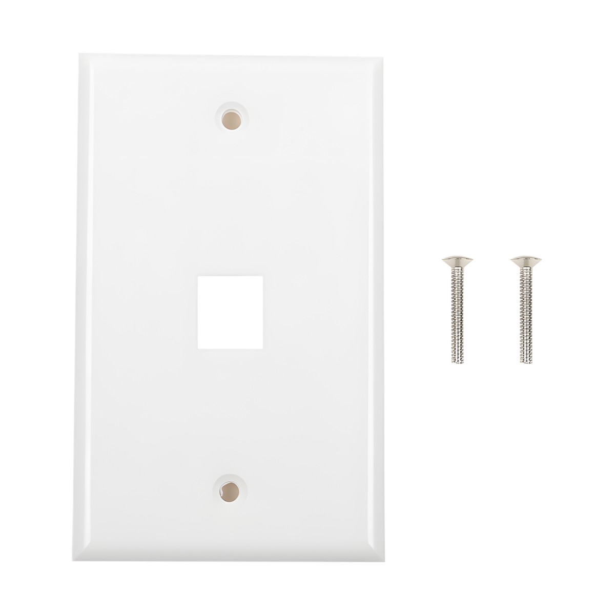 Placa de Pared de 1 Puerto, Keystone, Color Blanco