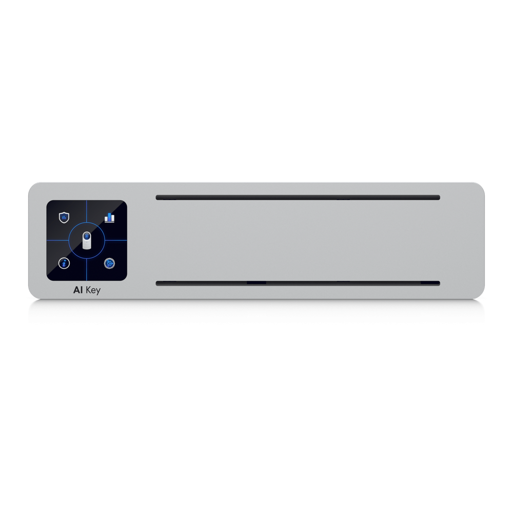 UniFi Protect AI Key / Analizador con inteligencia artificial para identificar eventos en grabaciones de cámaras UniFi / Búsqueda con lenguaje natural / hasta 1800 detecciones inteligentes por hora / 1 puerto GbE PoE++