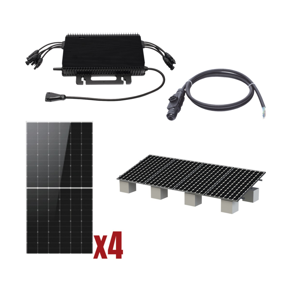 Kit Solar Interconexion  / 2kW  220Vca / Microinversores HOYMILES / Montaje Incluido