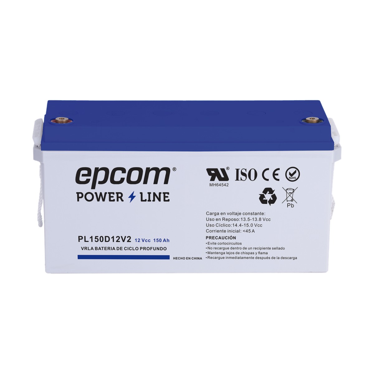 Batería AGM-VRLA Ciclo Profundo / 12 Vcc / 150 Ah / Carcasa UL94-HB / Terminales T5 / Aplicaciones Fotovoltaicas y de Emergencia