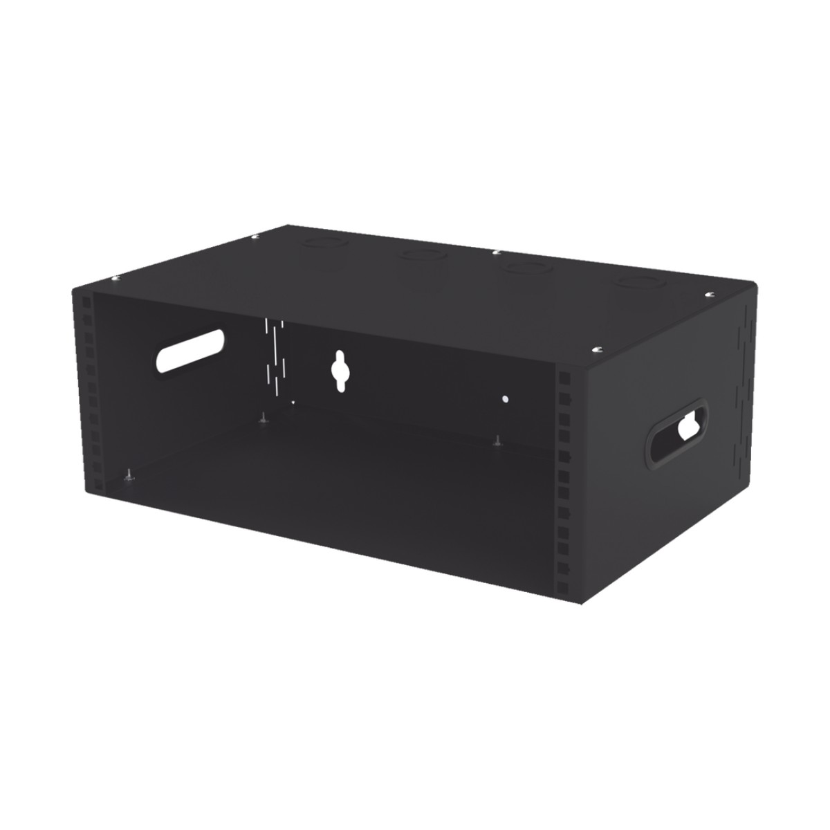 Gabinete para Montaje en Pared liviano, 4 Unidades de rack, Profundidad máxima de trabajo 250 mm, Se envía el Gabinete Armado.